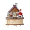 Hello Honey® 6.5" Wind-Up Santa's Cottage Round Wood Music Box